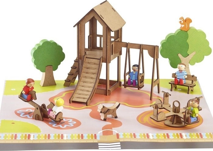 Costruzioni in legno Jeujura Parco giochi per bambini 70 pezzi