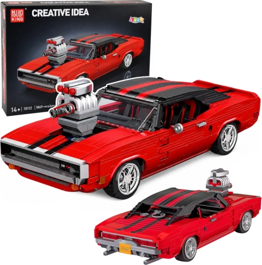 Set di costruzioni auto sportiva Charger rossa (1869 pezzi)