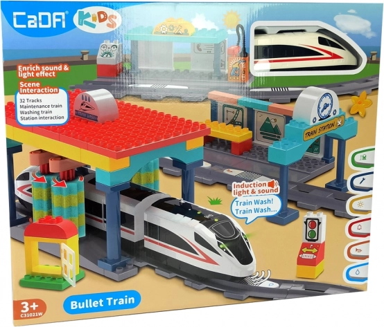 Set di costruzione stazione ferroviaria CADA 108 pezzi