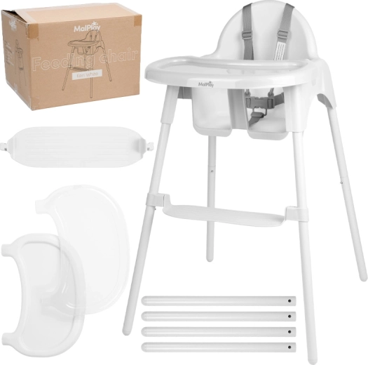 Seggiolone pappa Keri bianco 2 in 1