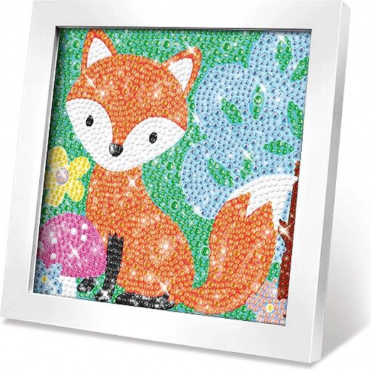 set creativo quadro con pietrine volpe 17 cm