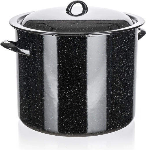 Pentola smaltata con coperchio 30 cm, 17 l