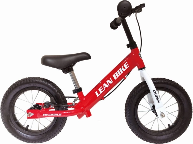 Bici senza pedali per bambini Crown rosso con ruote gonfiabili