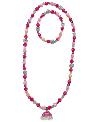 Set di gioielli per bambini con ciondolo arcobaleno