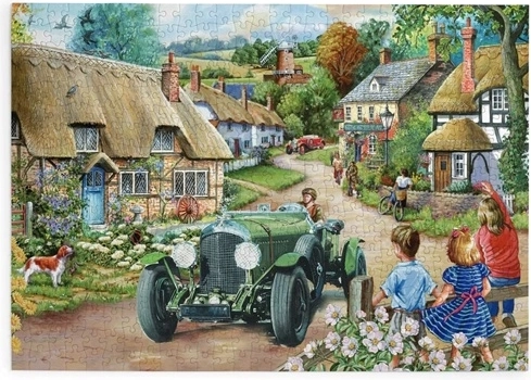 Puzzle HOP Passeggiata d’epoca con 500 pezzi grandi