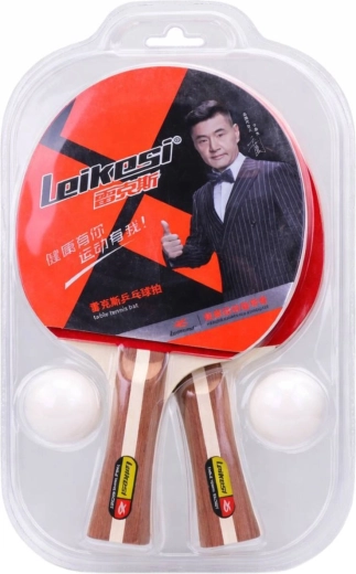 Set da ping pong con 2 racchette e 2 palline