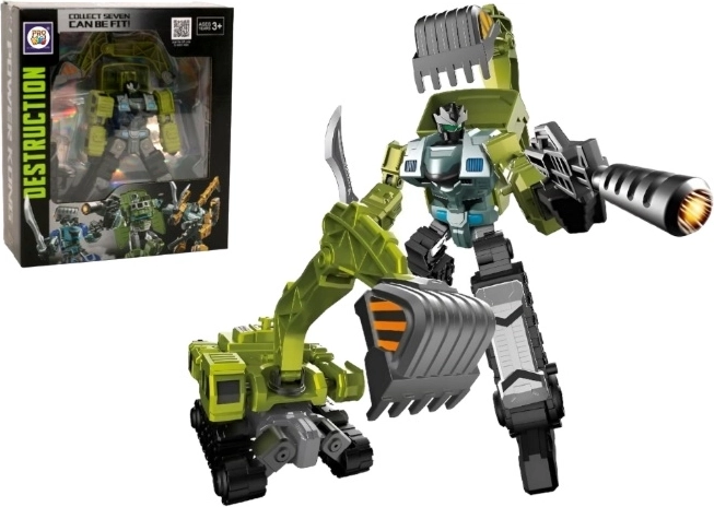 Escavatore trasformabile Robot Destruction verde