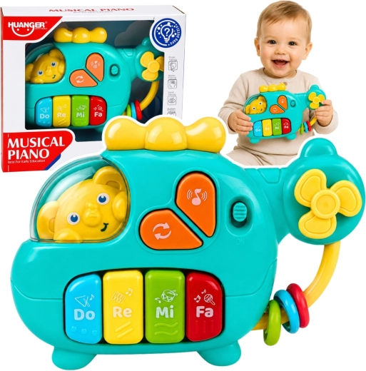 Elicottero musicale con pianoforte per bambini piccoli