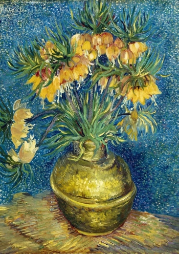 Puzzle Bluebird Fritillarie Crown Imperial in vaso di rame 1000 pezzi