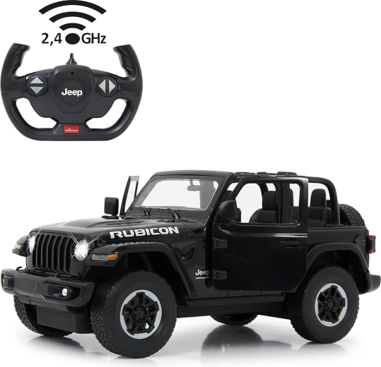 Jamara Jeep Wrangler JL auto RC 1:14 nero 2,4 GHz con porte apribili