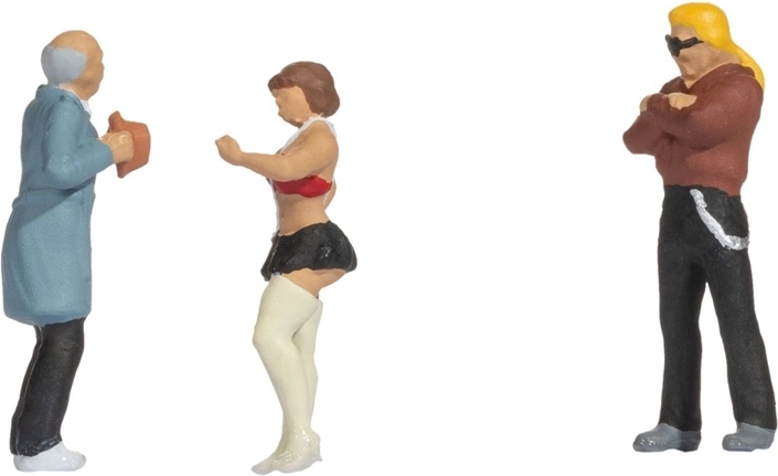 Noch Funny-Scenes Vita notturna – figurine per plastici ferroviari H0