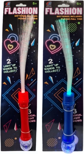 Bacchetta luminosa con fibre ottiche