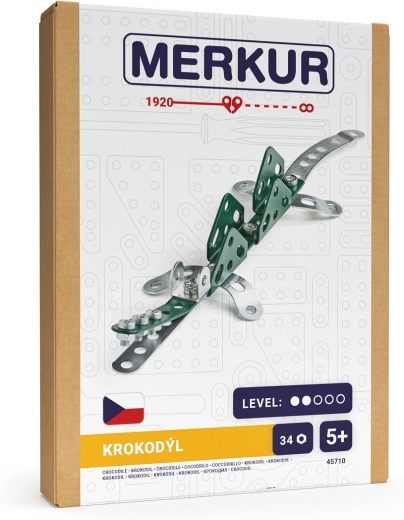 Merkur mini zoo – coccodrillo, 34 pezzi