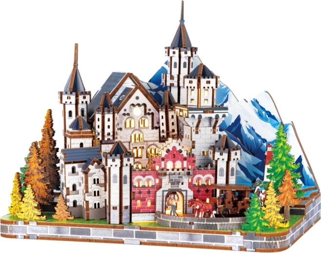 2Kids Toys puzzle 3D in legno scena miniatura castello Neuschwanstein