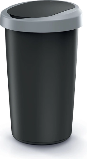 Pattumiera con coperchio flap 50 l in plastica riciclata