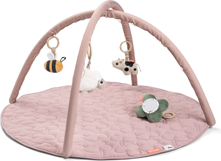 Tappetino gioco attivo Done by Deer Tiny farm – Rosa