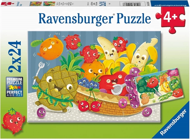 RAVENSBURGER Puzzle Frutti birichini 2x24 pezzi