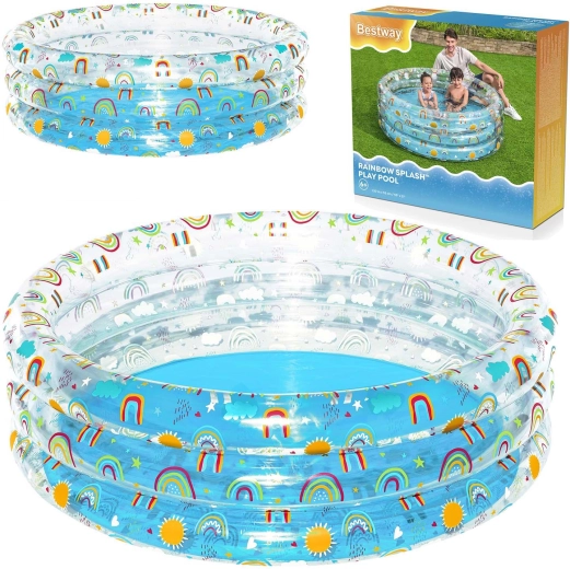 Piscina gonfiabile per bambini Arcobaleno 150 × 53 cm Bestway