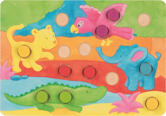 Gioco di inserimento con dado Colori GOKI