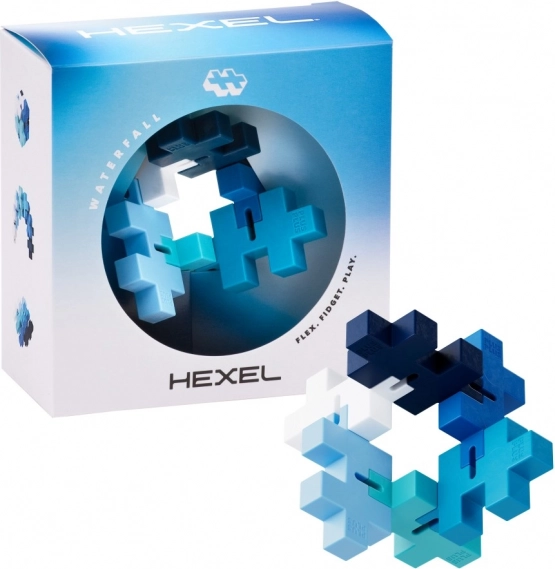 Plus-Plus Hexel Waterfall antistress fidget con pezzi BIG