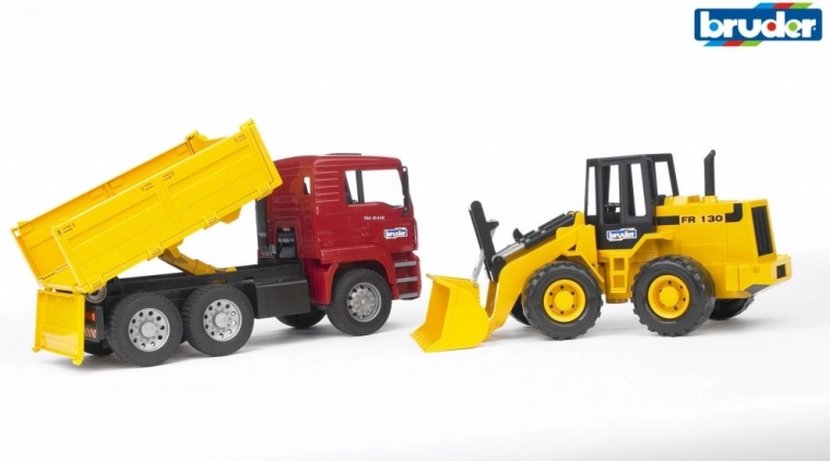 Camion ribaltabile MAN Bruder e caricatore frontale FR130