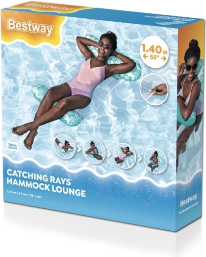 Amaca gonfiabile per l’acqua con morbidi supporti e rete