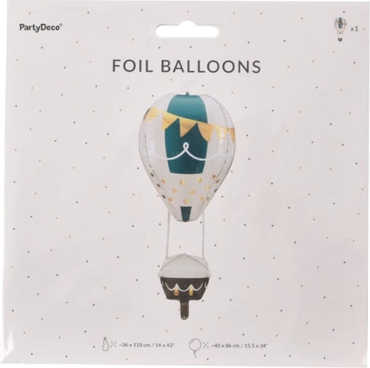 Palloncino in foil mongolfiera volante 4D 36 × 110 cm