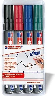 Pennarelli per lavagne bianche Edding 250 – set 4 pz