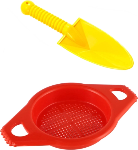 Set da sabbia per bambini Lori: paletta/vanga 25 cm con setaccio - 1 set