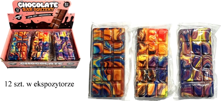Squishy antistress da schiacciare a forma di cioccolata - 1 pezzo