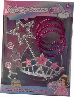 Set da principessa per bambini con corona, orecchini e braccialetti