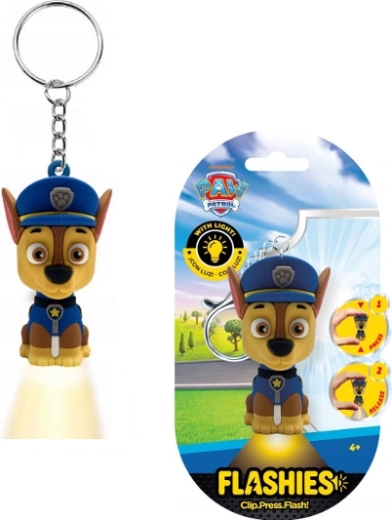 Portachiavi Paw Patrol Chase con torcia LED