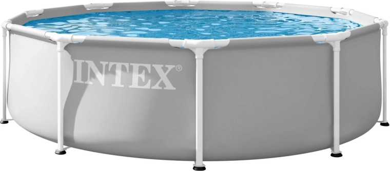 Piscina da giardino Intex con struttura a telaio 305 × 76 cm grigia