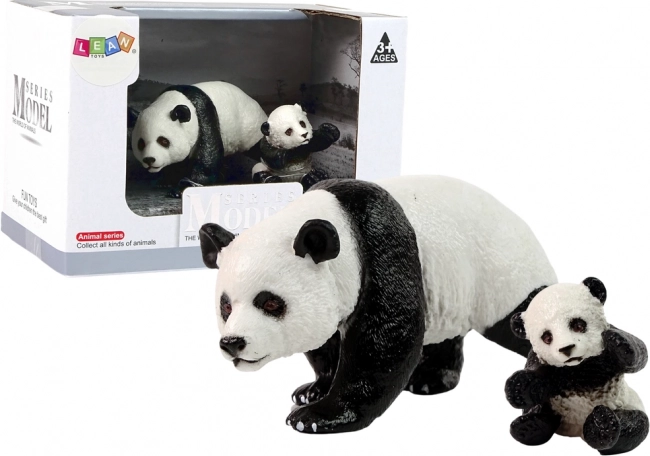 Set di 2 figure di panda con cucciolo Animali del mondo