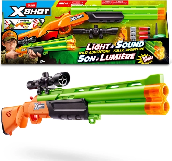 X-SHOT fucile con mirino, 6 proiettili in foam