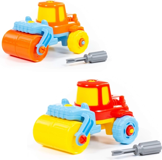 Rullo compressore stradale per bambini smontabile con cacciavite - 1 pezzo