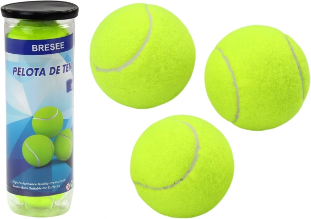 Palline da tennis gialle set di 3 pezzi