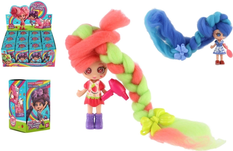 Bambola con capelli lunghi e accessori - 1 pezzo