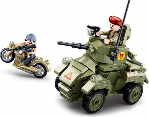 Sluban seconda guerra mondiale piccolo blindato set di costruzione