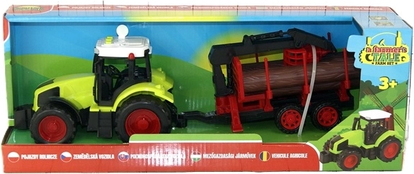Trattore agricolo per bambini con suoni e rimorchio