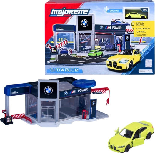 Set da gioco Majorette BMW Showroom con auto BMW M3