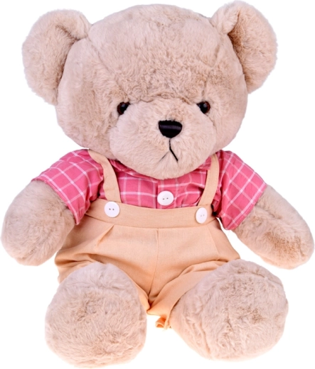 Orsetto di peluche Filip 58 cm con camicia vintage rosa