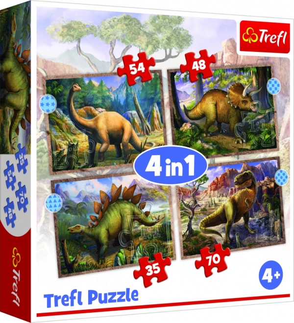 Puzzle 4in1 Dinosauri Interessanti