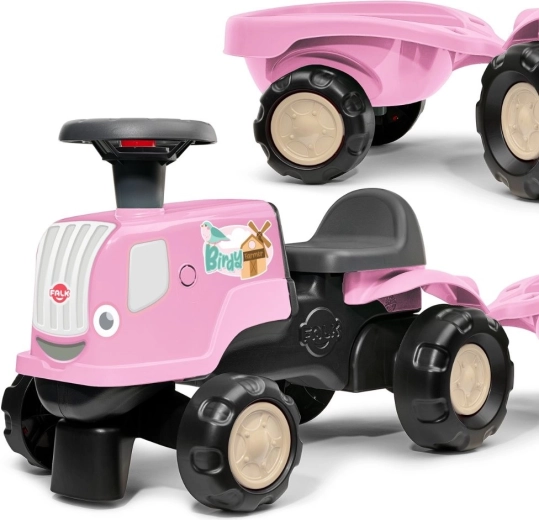 Trattorino cavalcabile con rimorchio FALK Birdy Farm per bambini 1–3 anni