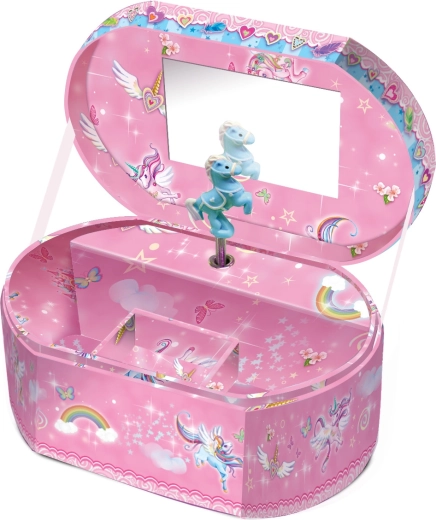 Portagioie musicale con unicorno – ovale