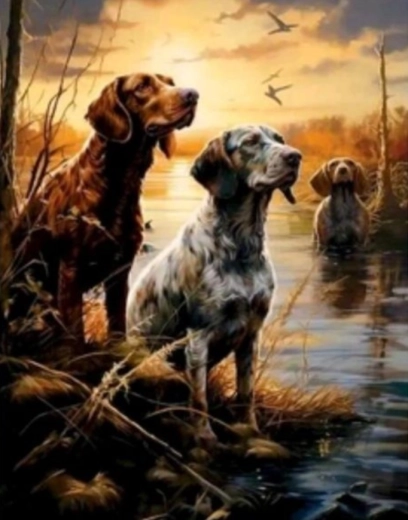 Pittura con diamanti Zone umide 30 × 40 cm