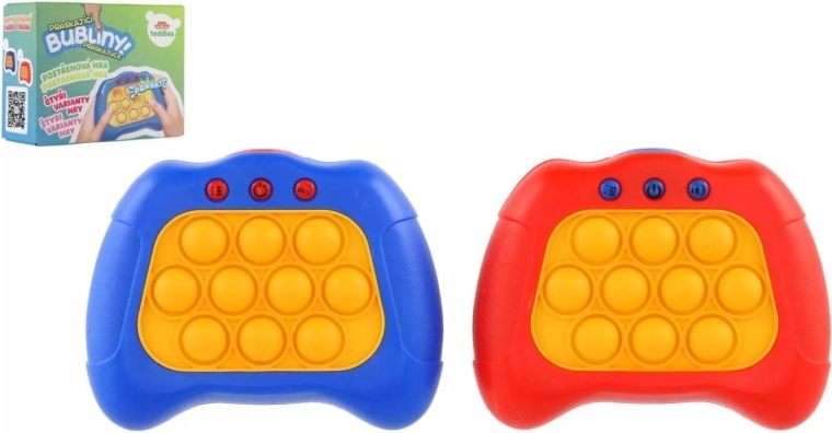 Gioco elettronico pop-it Bubble Pops – bolle luminose, 4 modalità di gioco, 2 colori