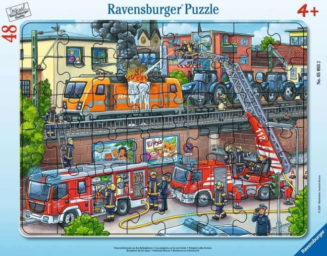 RAVENSBURGER Puzzle Vigili del Fuoco in azione 48 pezzi