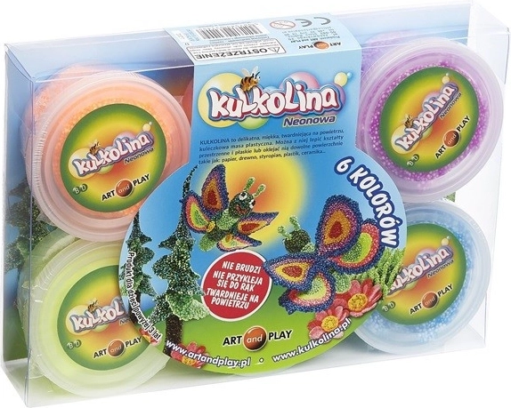 Plastilina Kulkolina in 6 colori neon