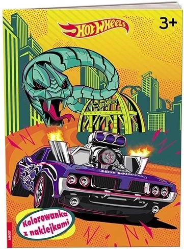 Libro da colorare Hot Wheels con adesivi
